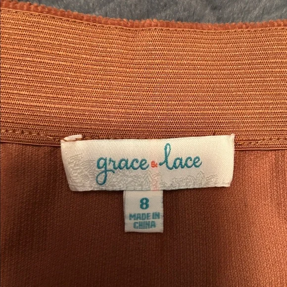 Grace & Lace Corduroy Mini Skirt in Warm Orange size 8 - Picture 2 of 5